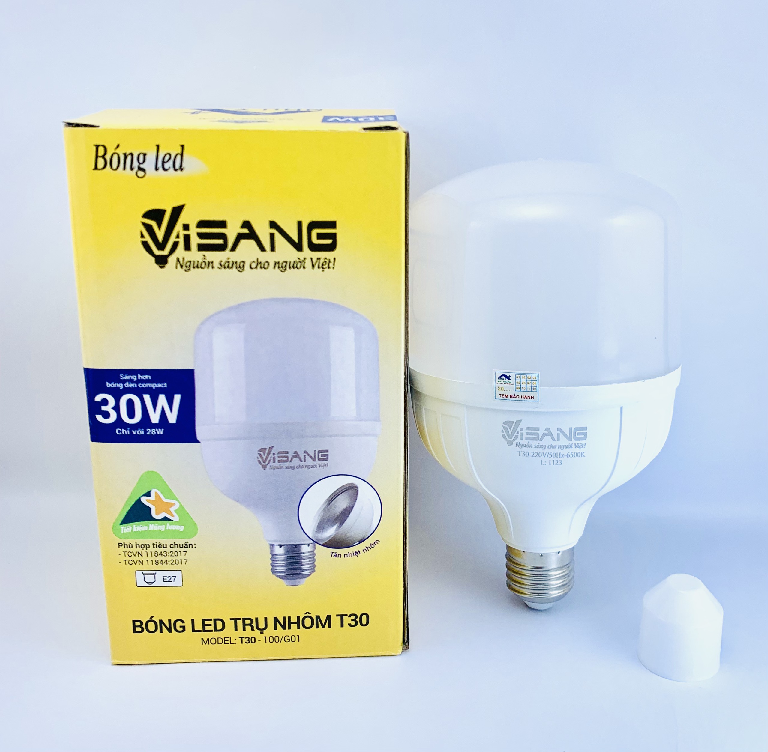 Bóng LED trụ nhôm ViSANG T30